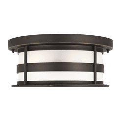 Alternative view of Sea Gull Lighting 7890902-71 Wilburn 13-in W Antique Bronze Outdoor Flush Mount Light