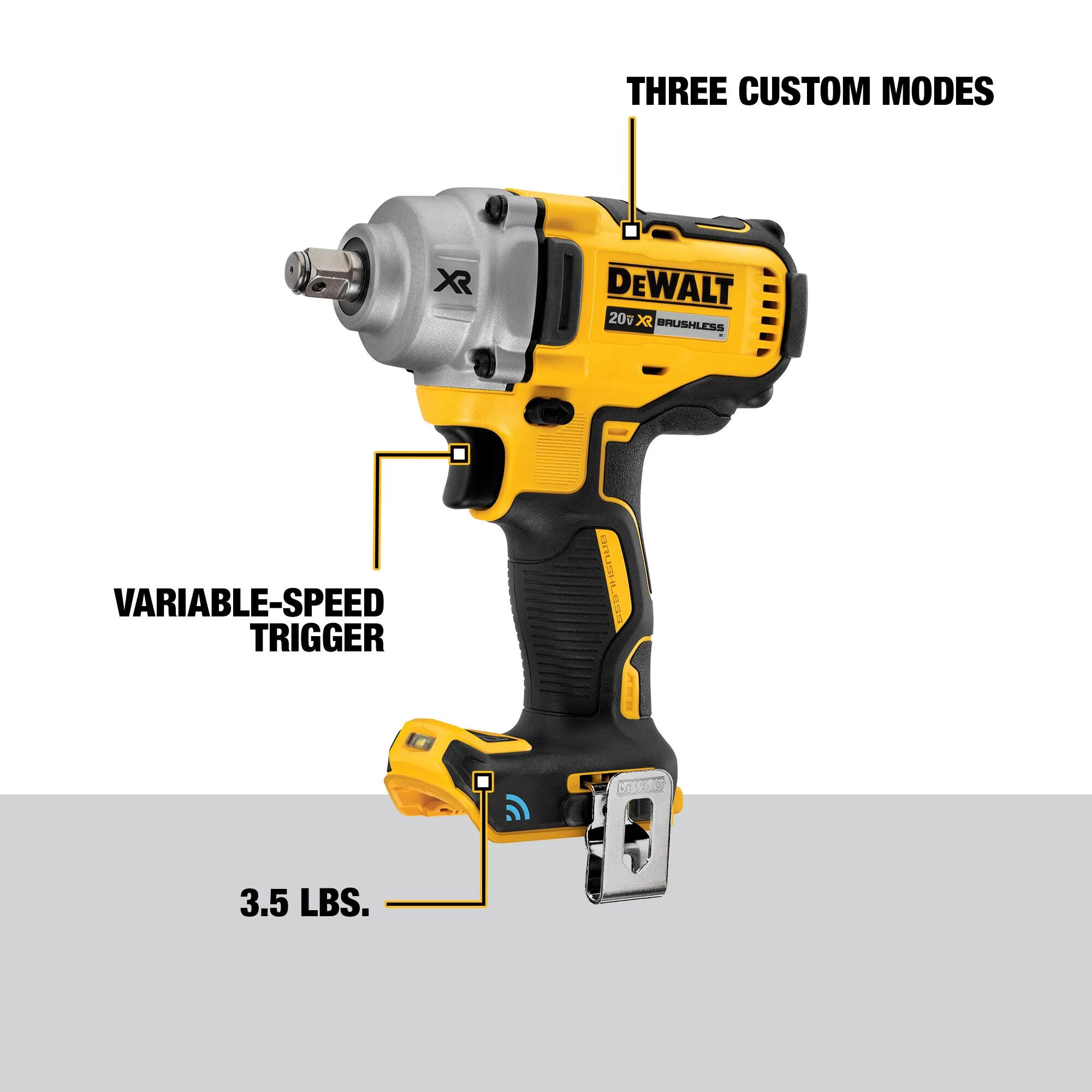 DEWALT 20-volt Max Variable Speed 1/2-in Drive Cordless Impact Wrench (Tool Only) - Image 3