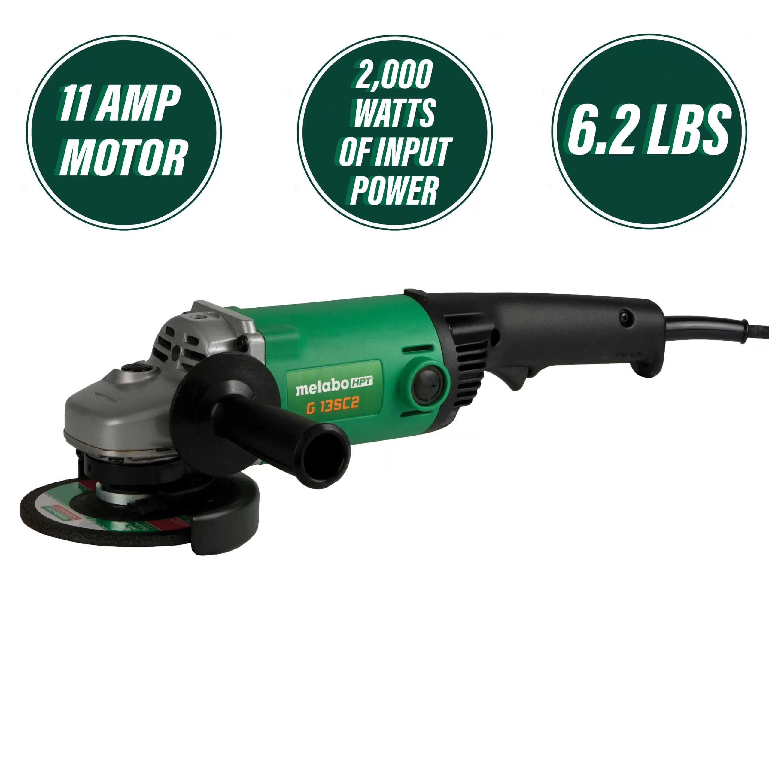 Metabo HPT 5-in Trigger Switch Corded Angle Grinder - Image 2