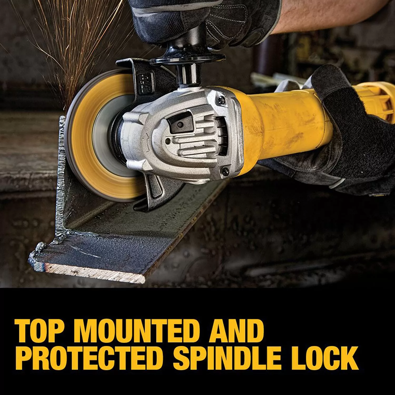 DEWALT 4.5-in 11 Amps-Amp Paddle Switch Corded Angle Grinder - Image 10