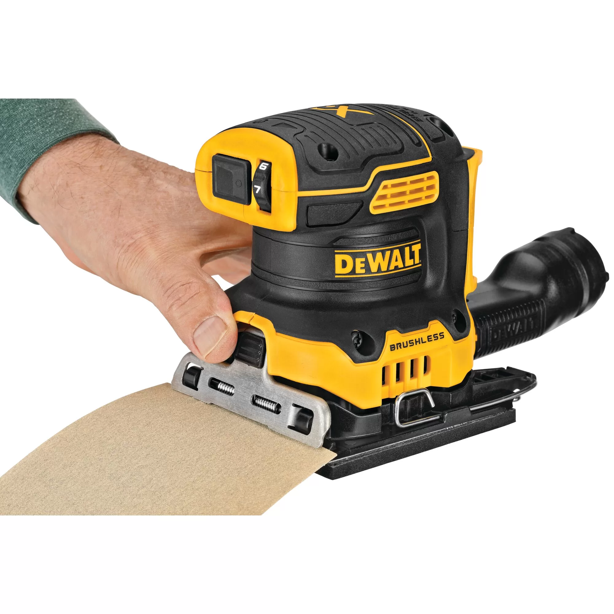 DEWALT DCW200B XR 20 Max 20-Volt Brushless Cordless Variable Speed Sheet Sander with Dust Management - Image 9