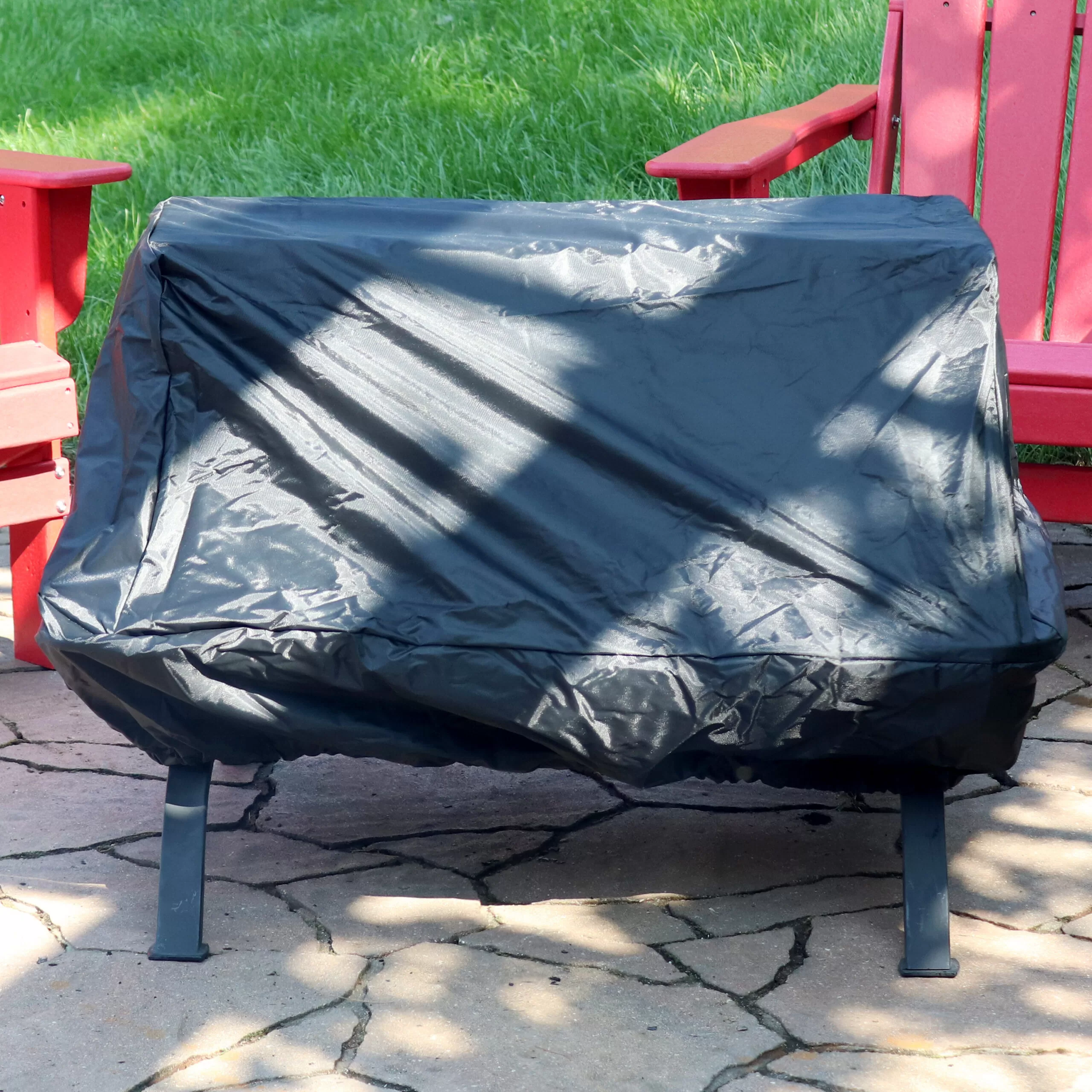 Sunnydaze Decor 27-in W Black Steel Wood-Burning Fire Pit - Image 3