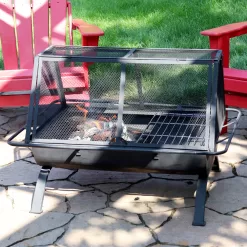 Alternative view of Sunnydaze Decor 27-in W Black Steel Wood-Burning Fire Pit