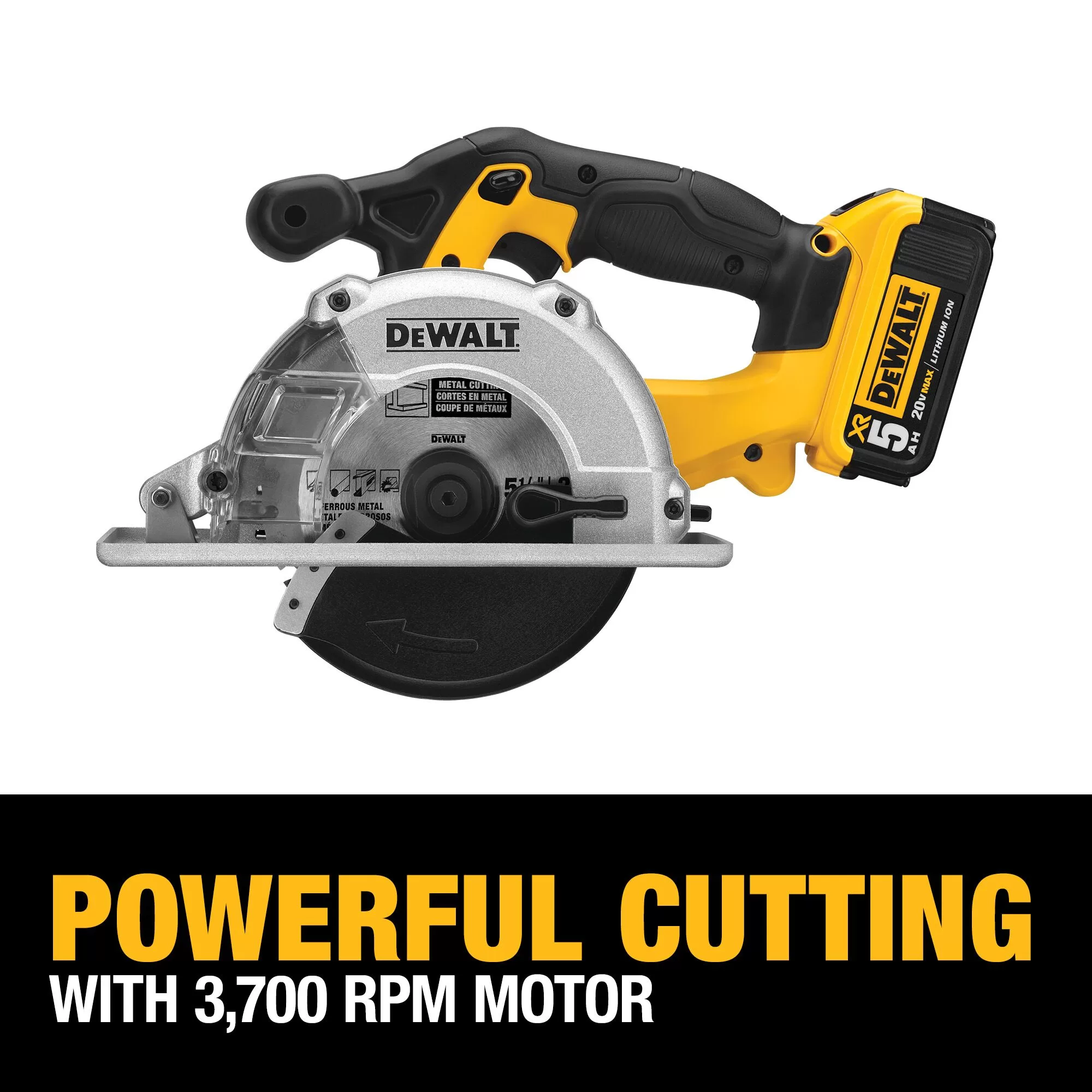 DEWALT DCS373P2 20-volt Max 5-1/2-in Cordless Circular Saw Kit Circular Saw (2-Batteries and Charger Included) - Image 5