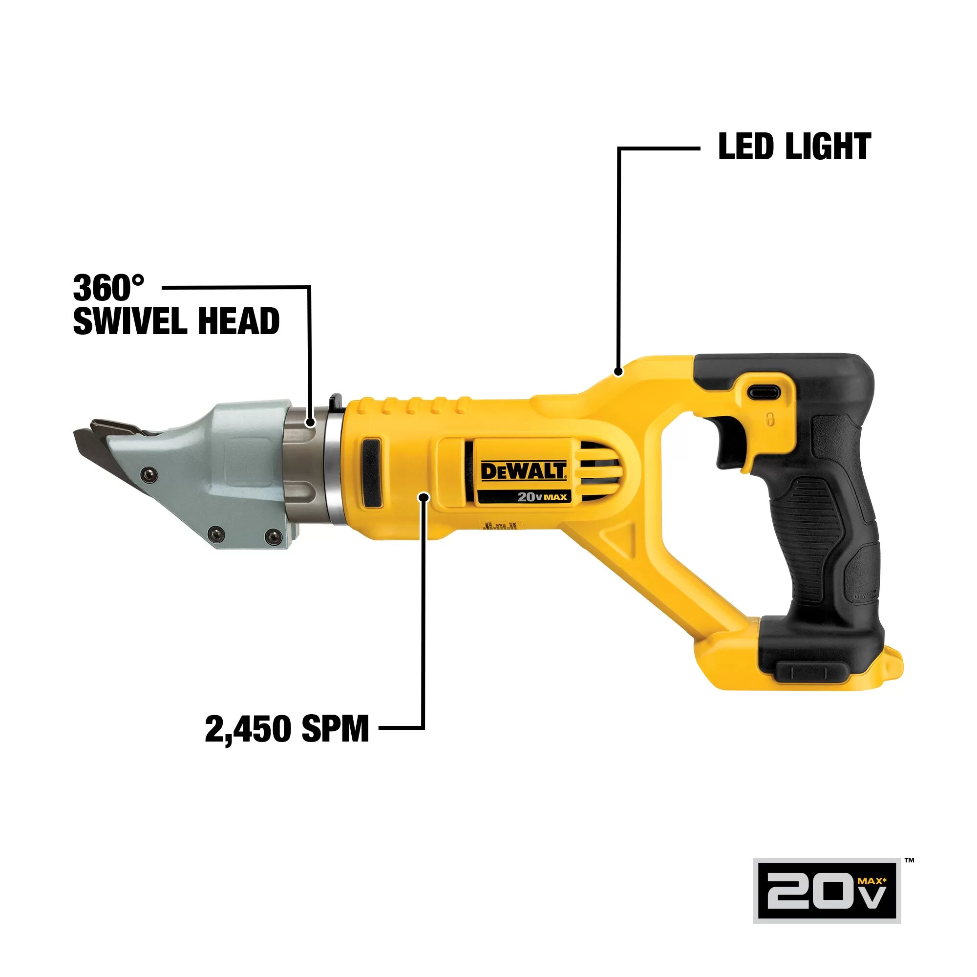 DEWALT 16-Gauge 20-Volt Cordless Metal Shears - Image 2
