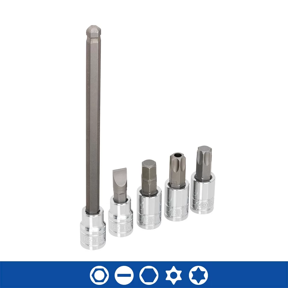 Kobalt 153-Piece 1/2-in; 3/8-in; 1/4-in Drive Set Hex;Torx;Tr Torx; Phillips;Slotted;Square Bit Standard (Sae) and Metric Driver Socket Set - Image 8