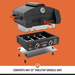 Blackstone Steel Outdoor Pizza Oven Add on – Fits 22” Tabletop Models