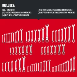 Alternative view of CRAFTSMAN 67-Piece Standard (SAE) and Metric Polished Chrome Mechanics Tool Set
