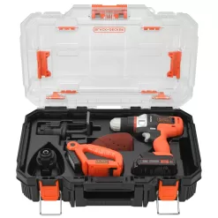 Alternative view of BLACK+DECKER MATRIX 20V MAX 4-Tool 20-volt Max Power Tool Combo Kit with Hard Case (1 Li-ion Battery Included and Charger Included)