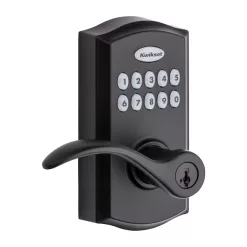 Alternative view of Kwikset  SmartCode 955 Keypad Electronic Lever Door Lock Deadbolt Alternative - Matte Black