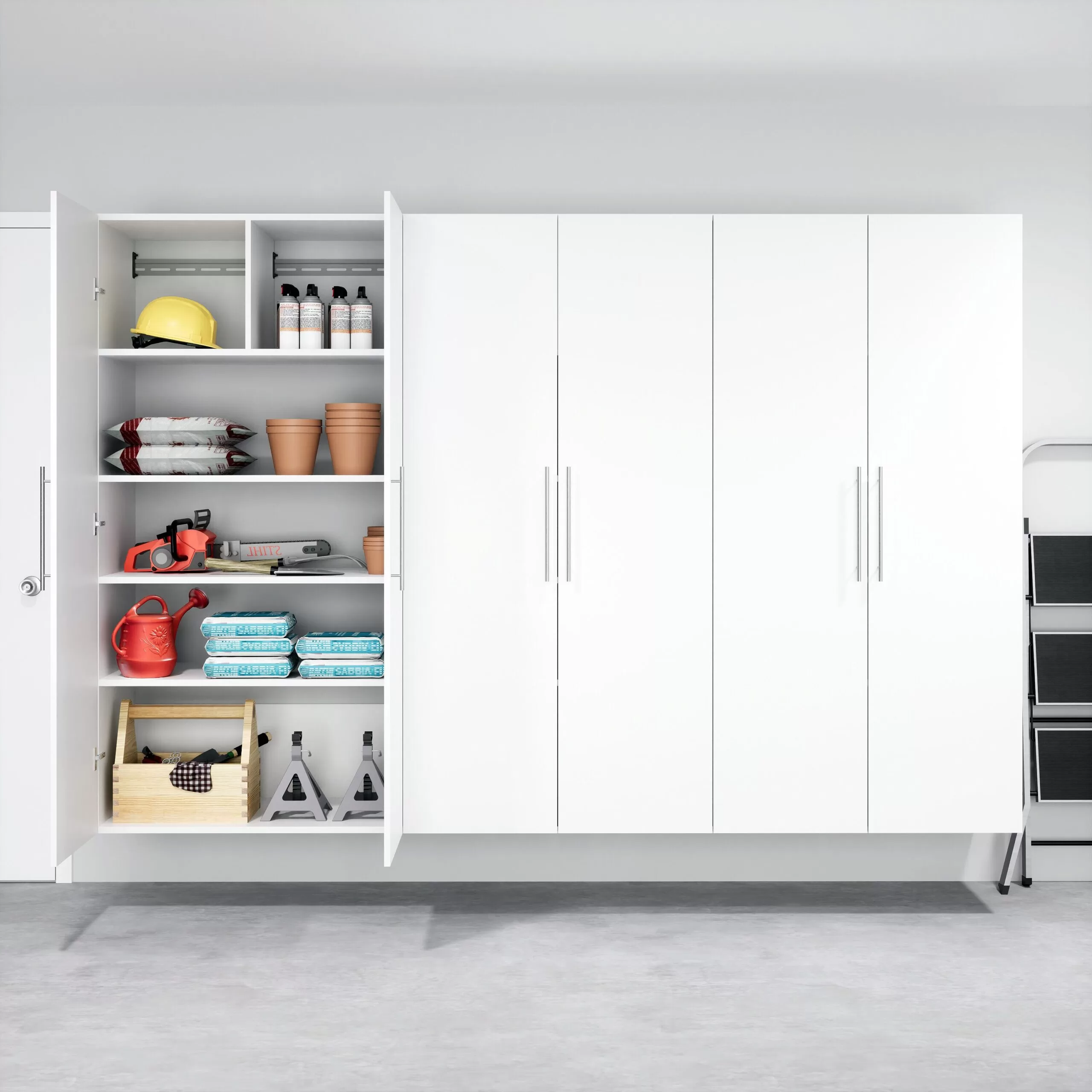 Prepac HangUps 36-in W x 72-in H Wood Composite White Wall-mount Utility Storage Cabinet - Image 9