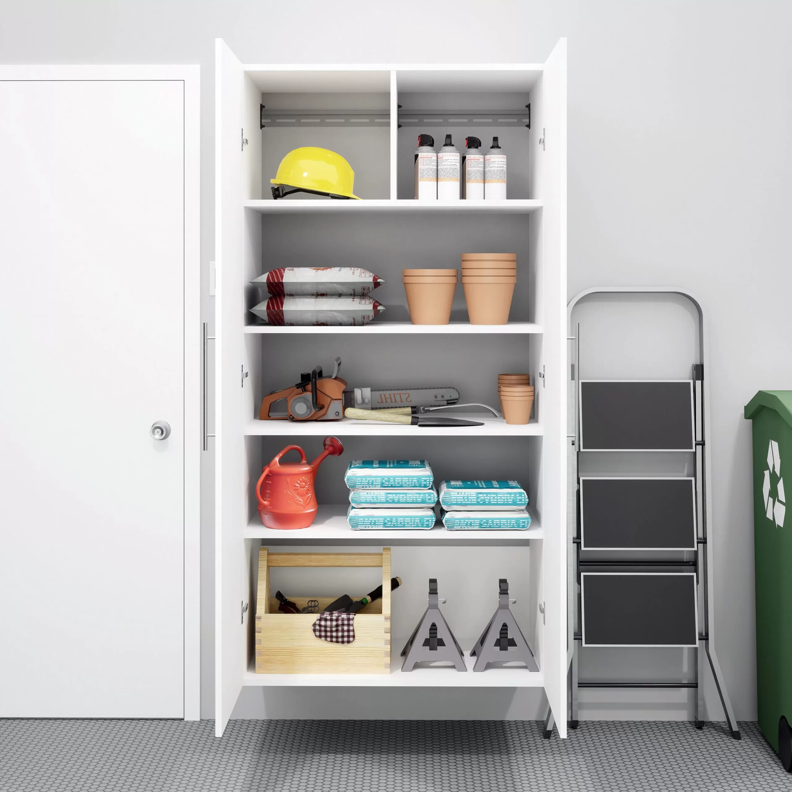 Prepac HangUps 36-in W x 72-in H Wood Composite White Wall-mount Utility Storage Cabinet - Image 11