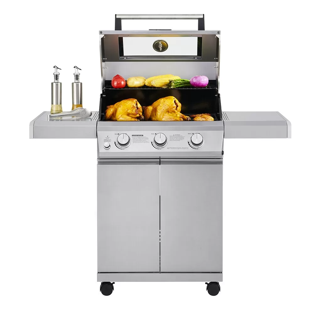 Monument Clearview Stainless Steel 3-Burner Liquid Propane Gas Grill - Image 3