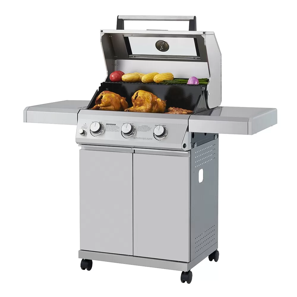 Monument Clearview Stainless Steel 3-Burner Liquid Propane Gas Grill - Image 4