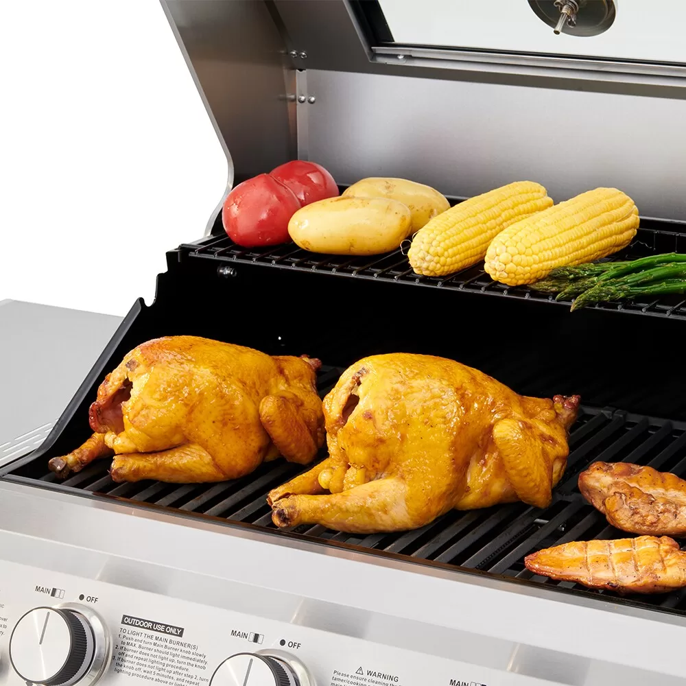 Monument Clearview Stainless Steel 3-Burner Liquid Propane Gas Grill - Image 7