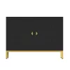 Clihome 2-Door Storage Cabinets 39.75-in W x 26.25-in H Wood Composite Black Freestanding Utility Storage Cabinet