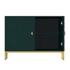 Alternative view of Clihome 2-Door Storage Cabinets 39.75-in W x 26.25-in H Wood Composite Green Freestanding Utility Storage Cabinet