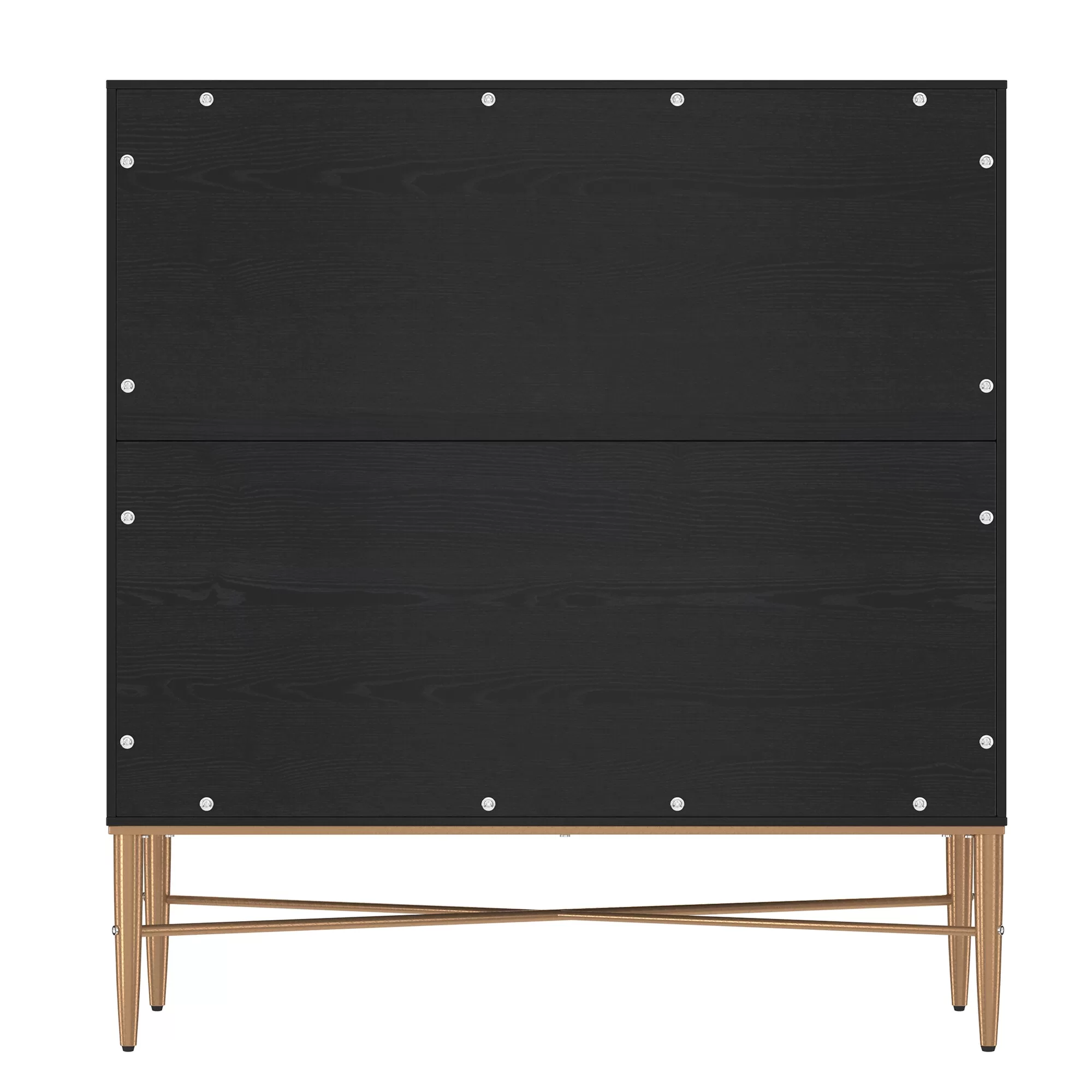 Clihome 2-Door Storage Cabinets 29.5-in W x 32-in H Wood Composite Black Freestanding Utility Storage Cabinet - Image 5