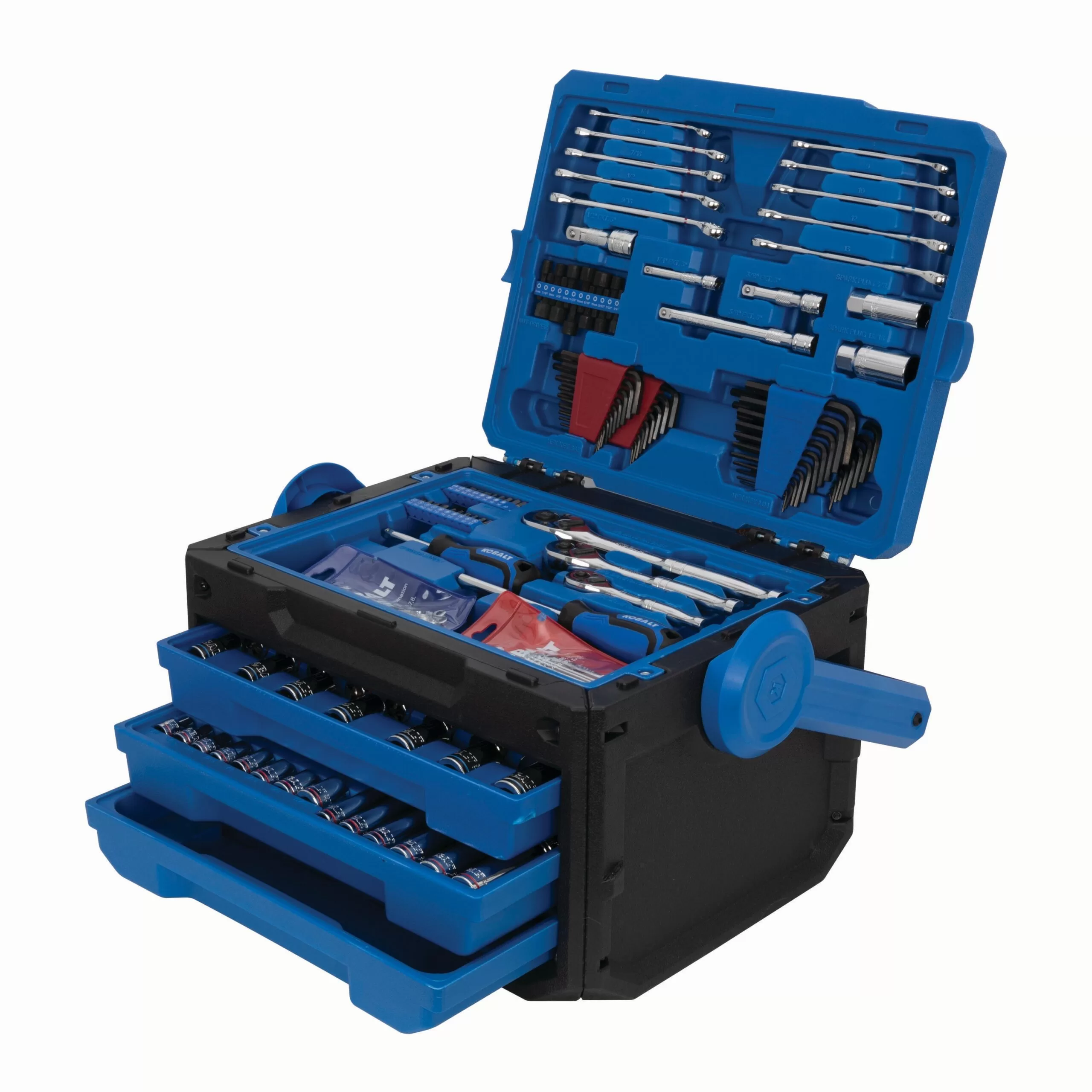 Kobalt 227-Piece Standard (SAE) and Metric Polished Chrome Mechanics Tool Set with Hard Case - Image 17