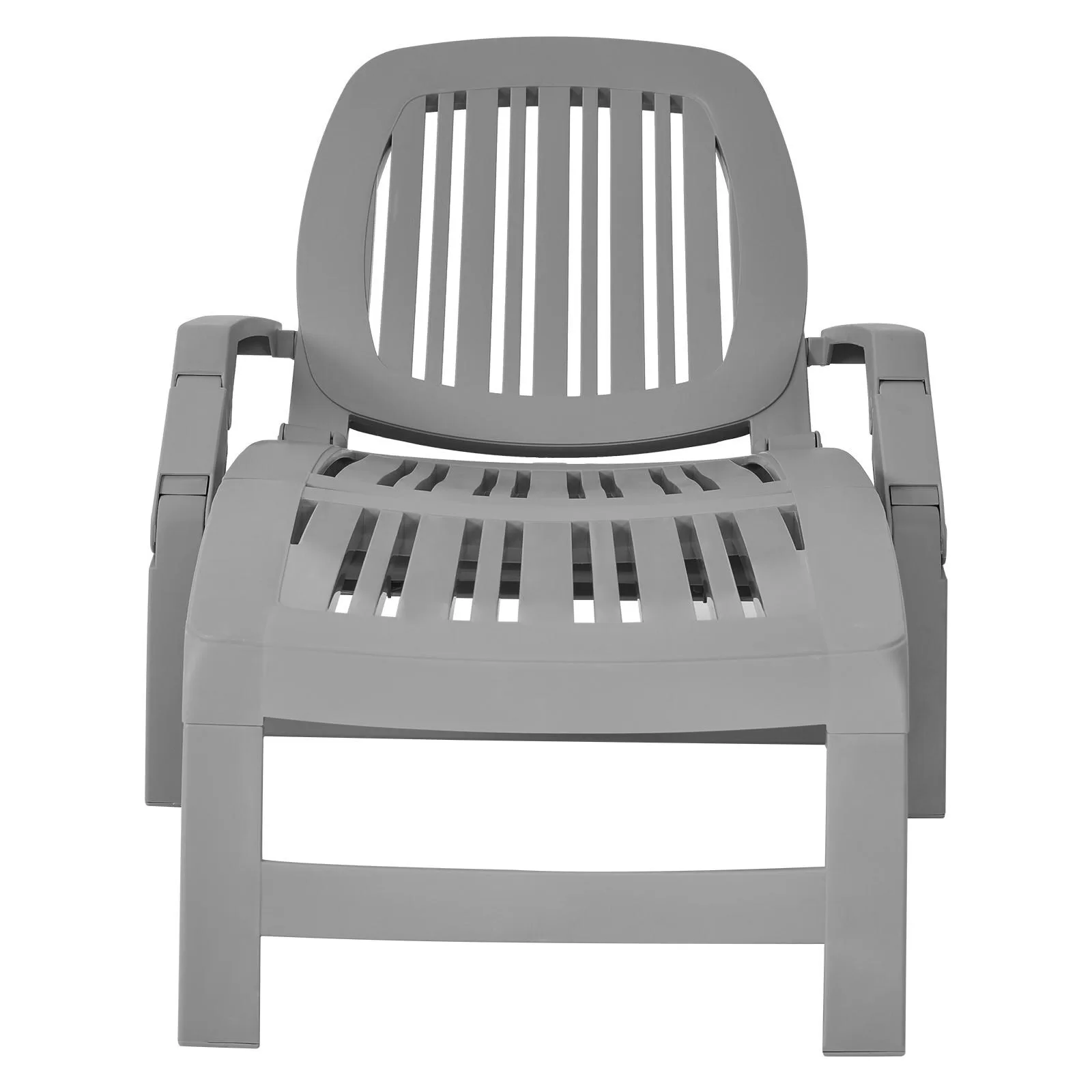 Clihome Patio Lounge Chair Gray Pp Plastic Frame Stationary Chaise Lounge Chair(s) with Solid Seat - Image 11