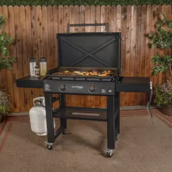 Alternative view of Blackstone 30" Culinary Omnivore Griddle with Hood 2-Burner Liquid Propane Flat Top Grill