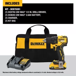 Alternative view of DEWALT DEWALT 20V BRUSHLESS Compact Drill/Driver Kit
