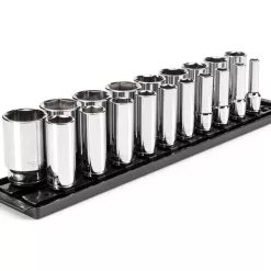 TEKTON 19-Piece Standard (SAE) 1/2-in Drive 6-point Set Deep Socket Set