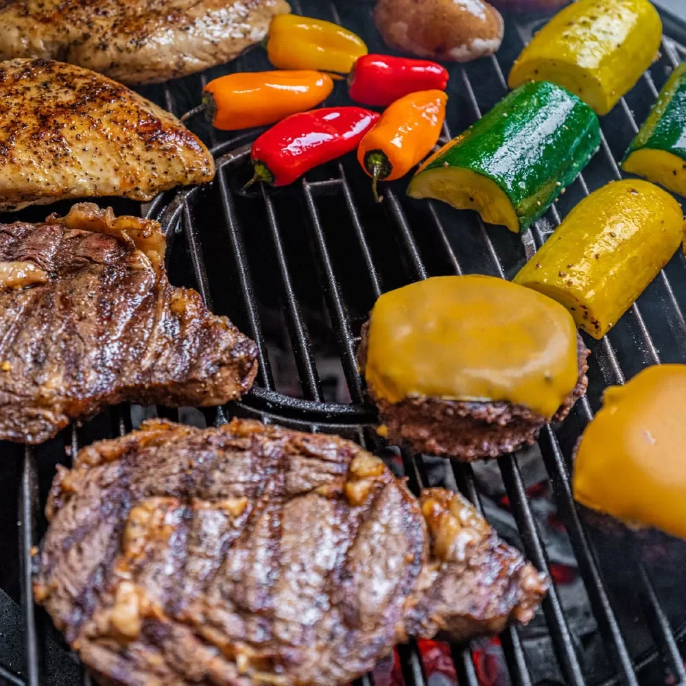 Char-Griller AKORN Kamado Grill, Blue Kamado Charcoal Grill - Image 15