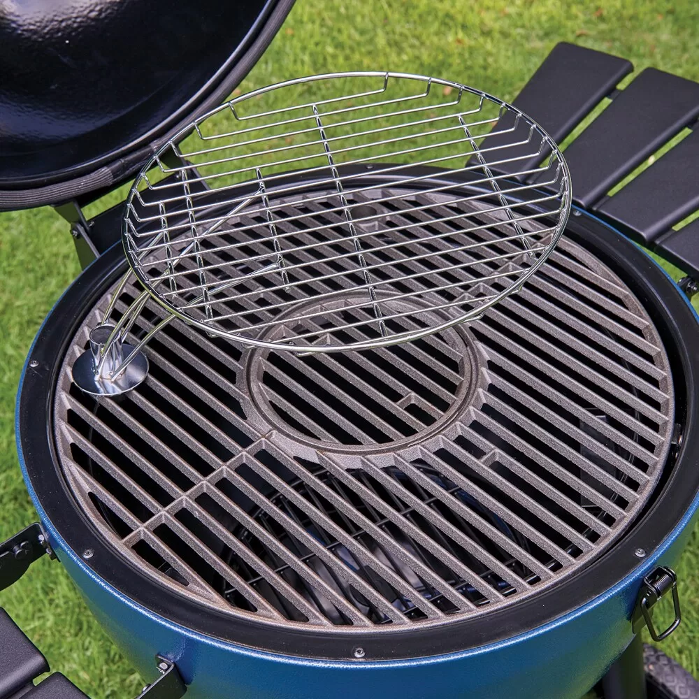 Char-Griller AKORN Kamado Grill, Blue Kamado Charcoal Grill - Image 6