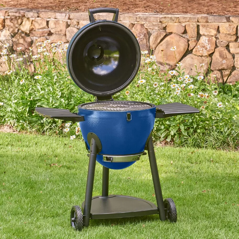 Char-Griller AKORN Kamado Grill, Blue Kamado Charcoal Grill - Image 4