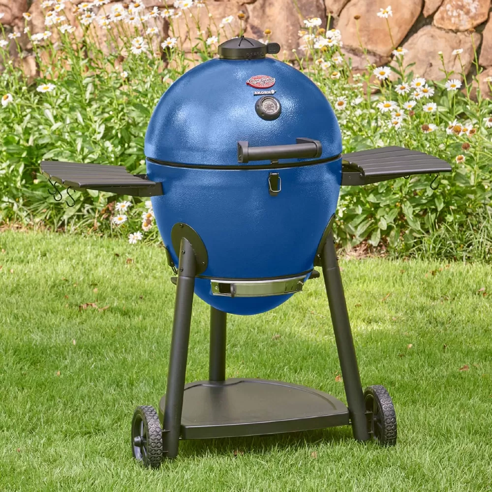 Char-Griller AKORN Kamado Grill, Blue Kamado Charcoal Grill - Image 2