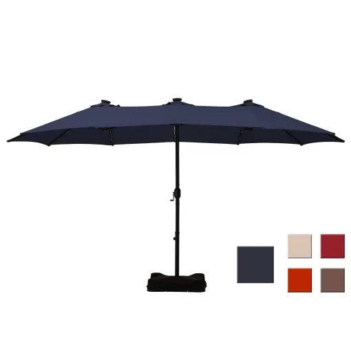 extendable patio umbrella Acrylic Fabric Cantilever Umbrella with Base