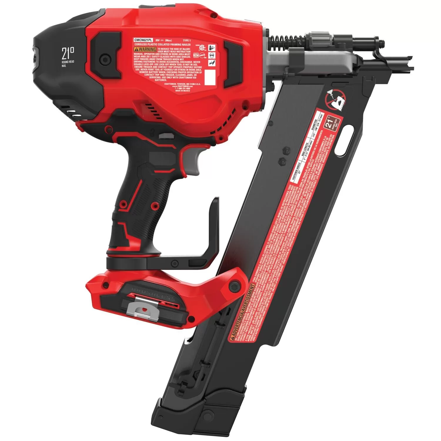 CRAFTSMAN 3.25-in 21-Degree Cordless Framing Nailer - Image 4
