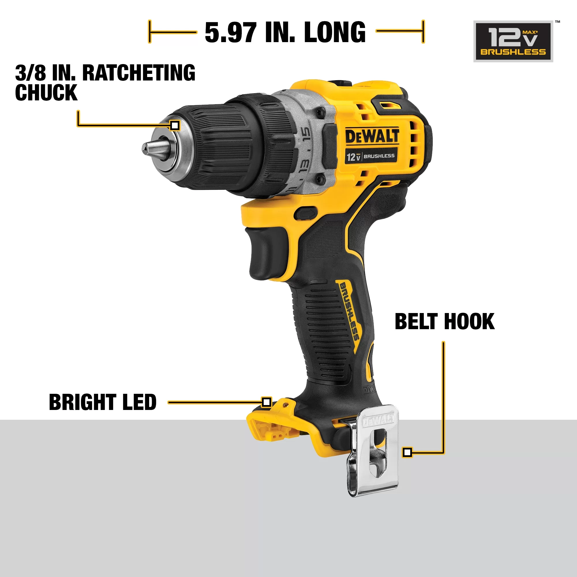 DEWALT XTREME 2-Tool 12V MAX XR Brushless DrilI/Impact Driver with Bag (2-Batteries and Charger Included) - Image 2