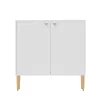 Clihome 2-Door White Storage Cabinets 31.5-in W x 32-in H Wood Composite White Freestanding Utility Storage Cabinet