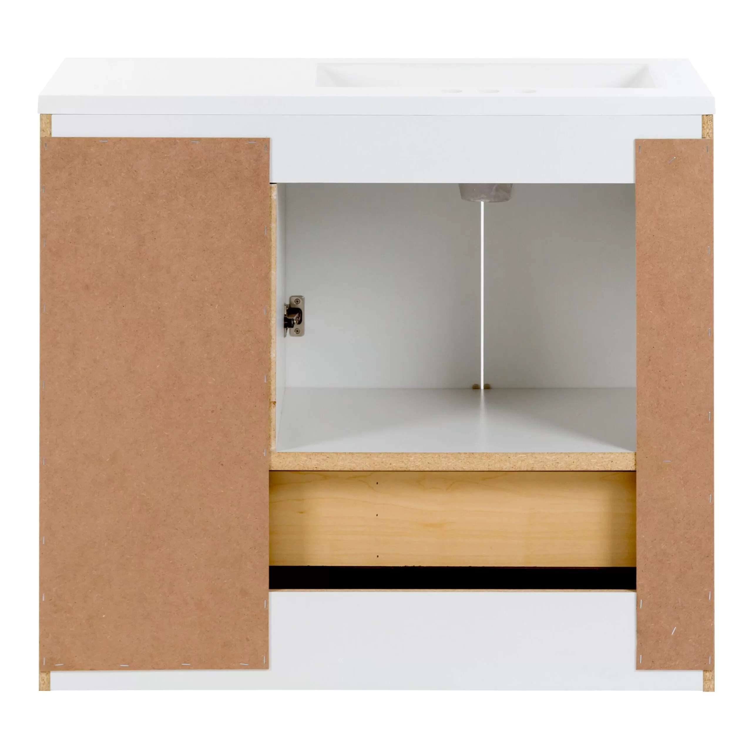 Diamond NOW Cassidy 36-in White Single Sink Bathroom Vanity with White Cultured Marble Top - Image 7