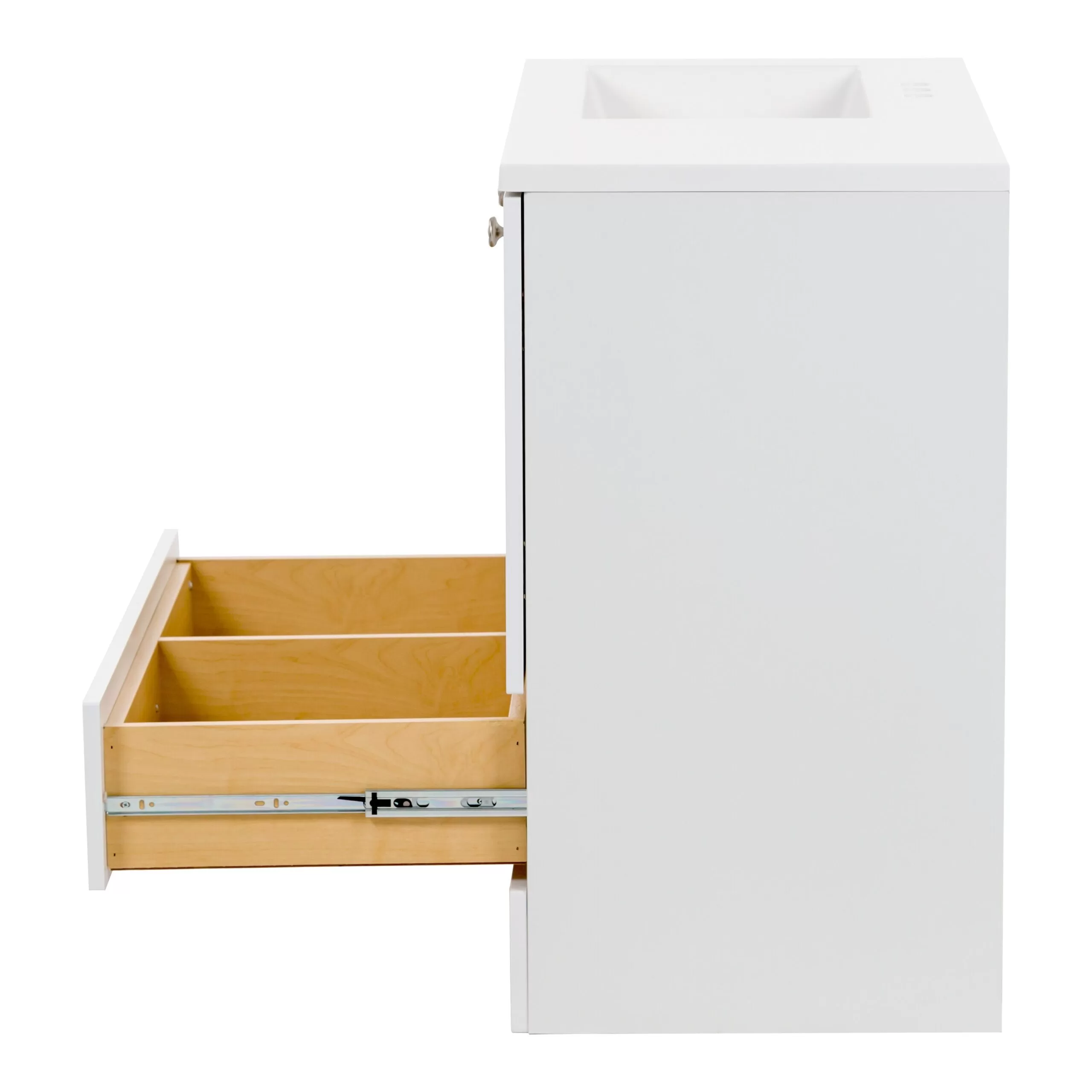 Diamond NOW Cassidy 36-in White Single Sink Bathroom Vanity with White Cultured Marble Top - Image 8