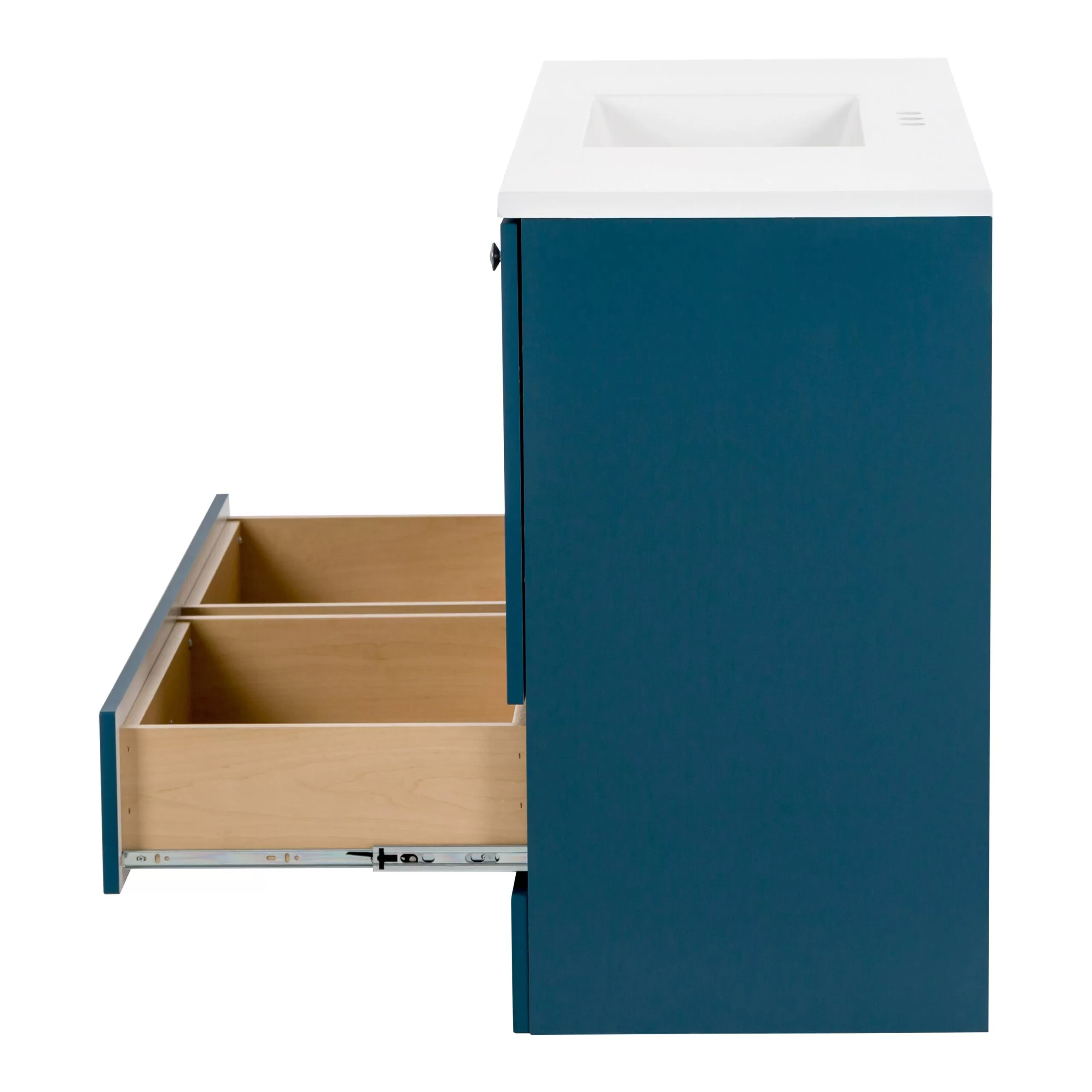 Diamond NOW Cassidy 48-in Admiral Blue Single Sink Bathroom Vanity with White Cultured Marble Top - Image 8