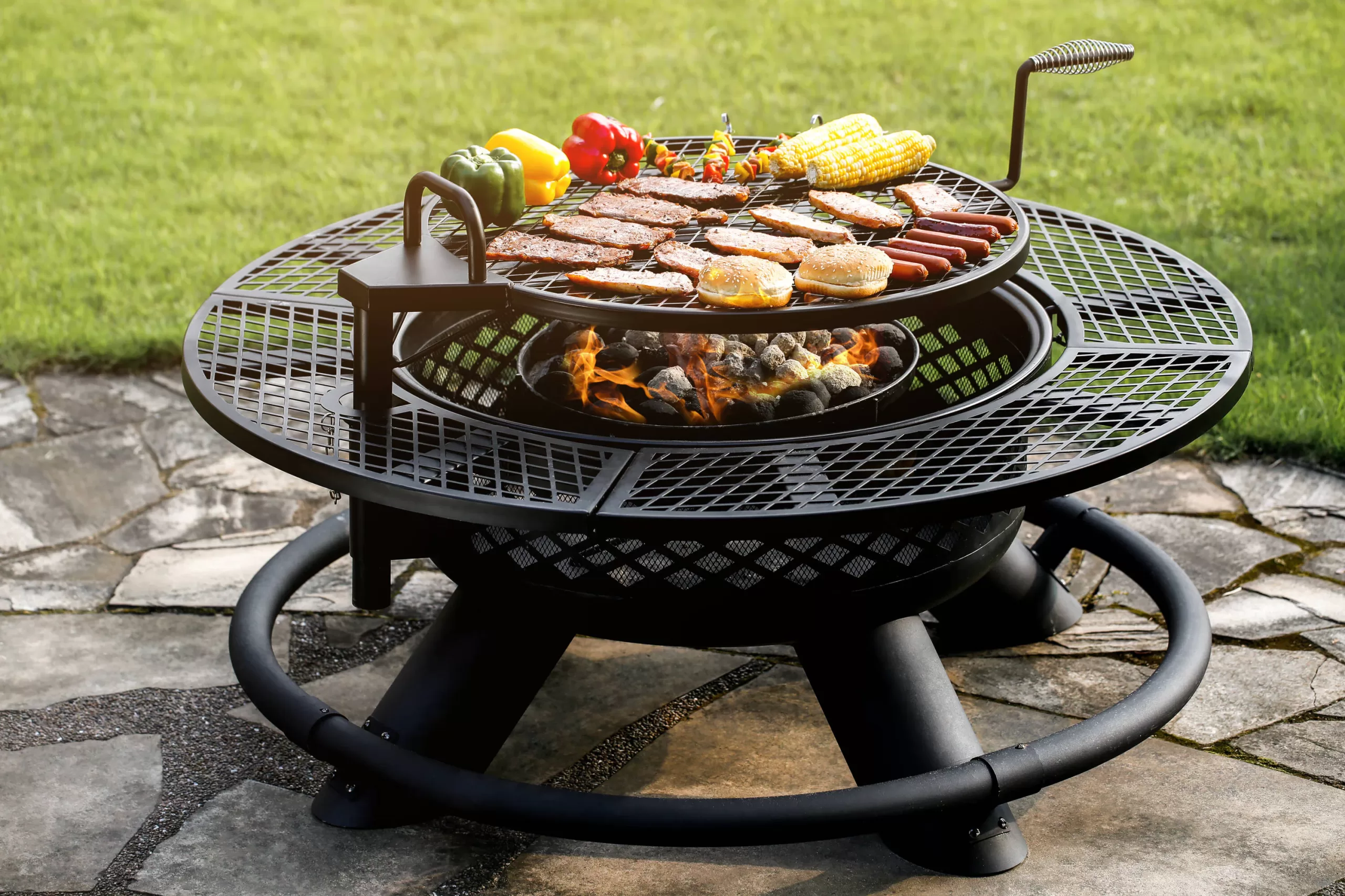 MASTER FORGE 47.24-in W Black Steel Wood-Burning Fire Pit - Image 3