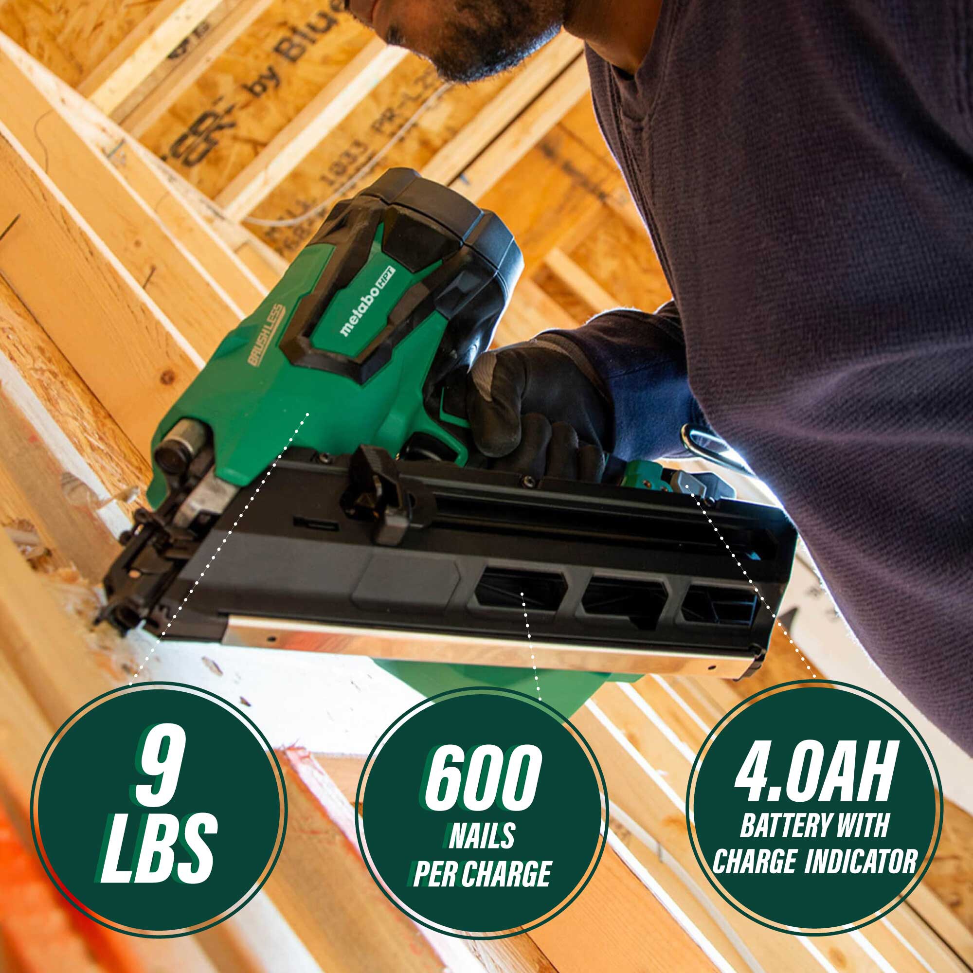 Metabo HPT 3-1/2-in 30 -Degree Cordless Battery Included and Charger Included ) - Image 3