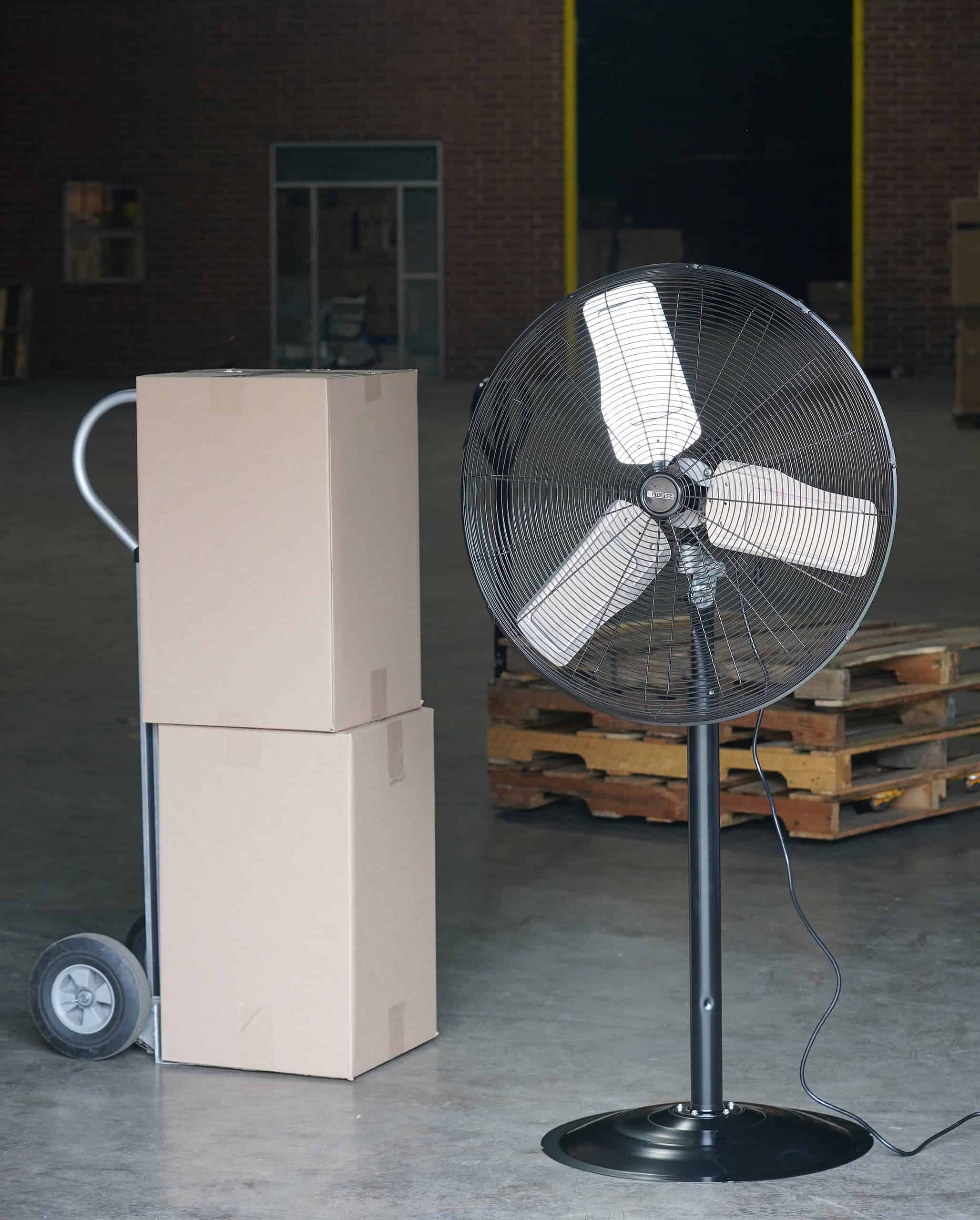 Utilitech 30-in 3-Speed Indoor or Outdoor Black Oscillating Pedestal Fan - Image 4