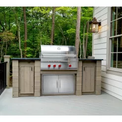 AdirHome Stainless Steel Rust-Resistant Single Face BBQ Grill Double Access Door Panel, 30 Inches