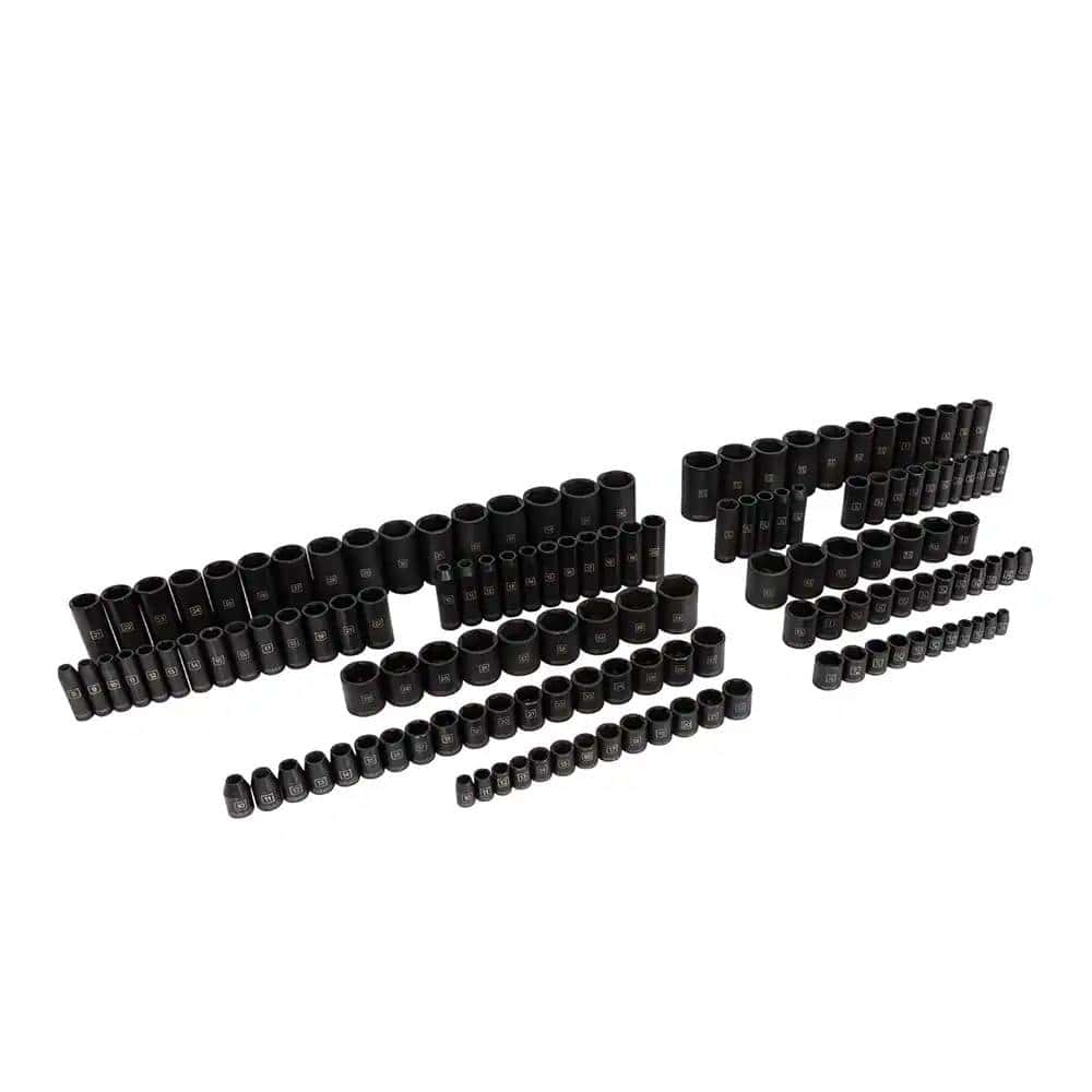 Kobalt 139-Piece Standard (SAE) and Metric 1/2-in;3/8-in Drive Set 6-point Impact Socket Set