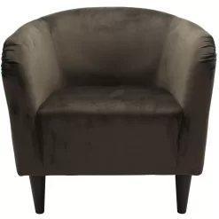 Mainstays Microfiber Tub Accent Chair, Chocolate Brown