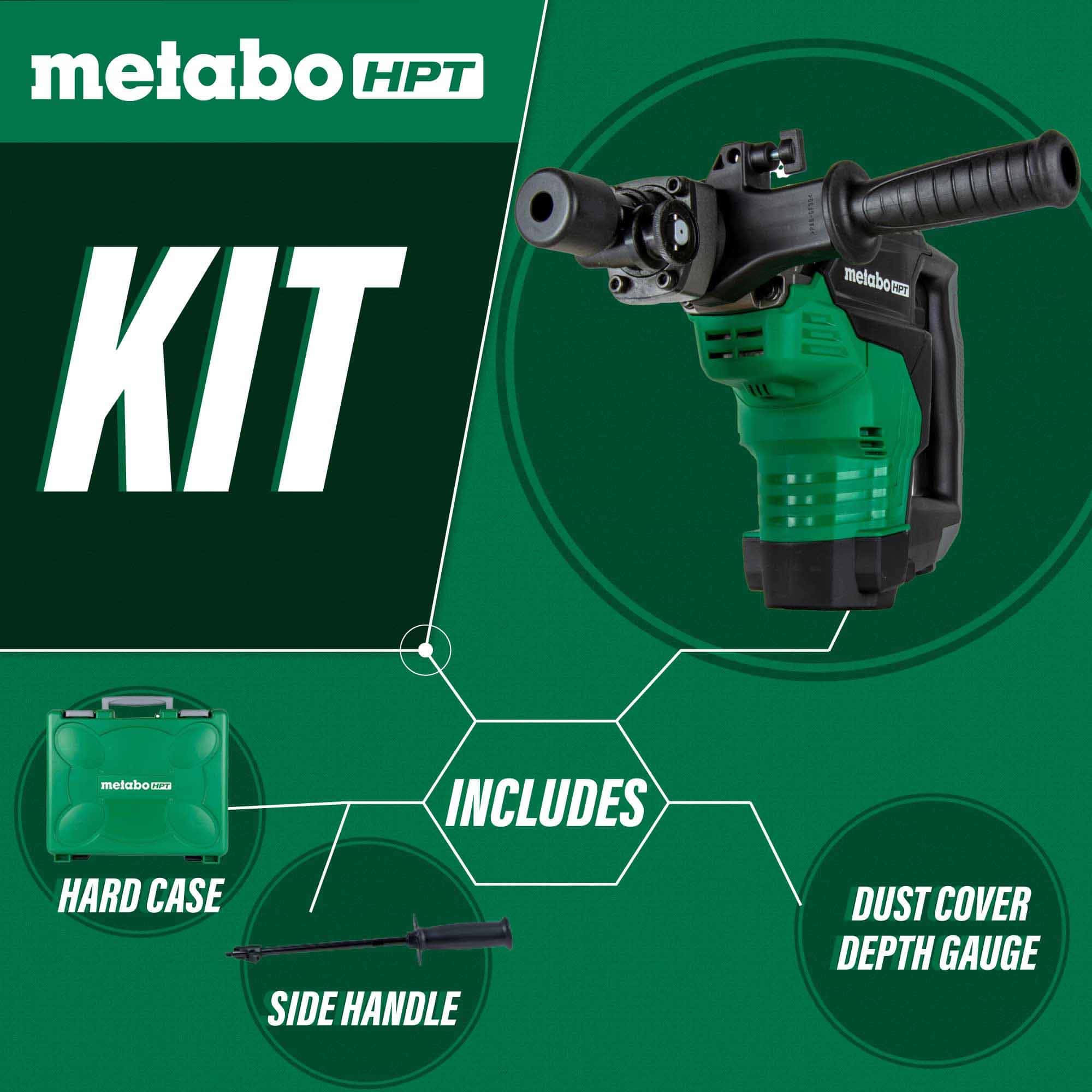 Metabo HPT 1-1/2-in Spline Variable Speed Corded Rotary Hammer Drill (Tool Only) - Image 10