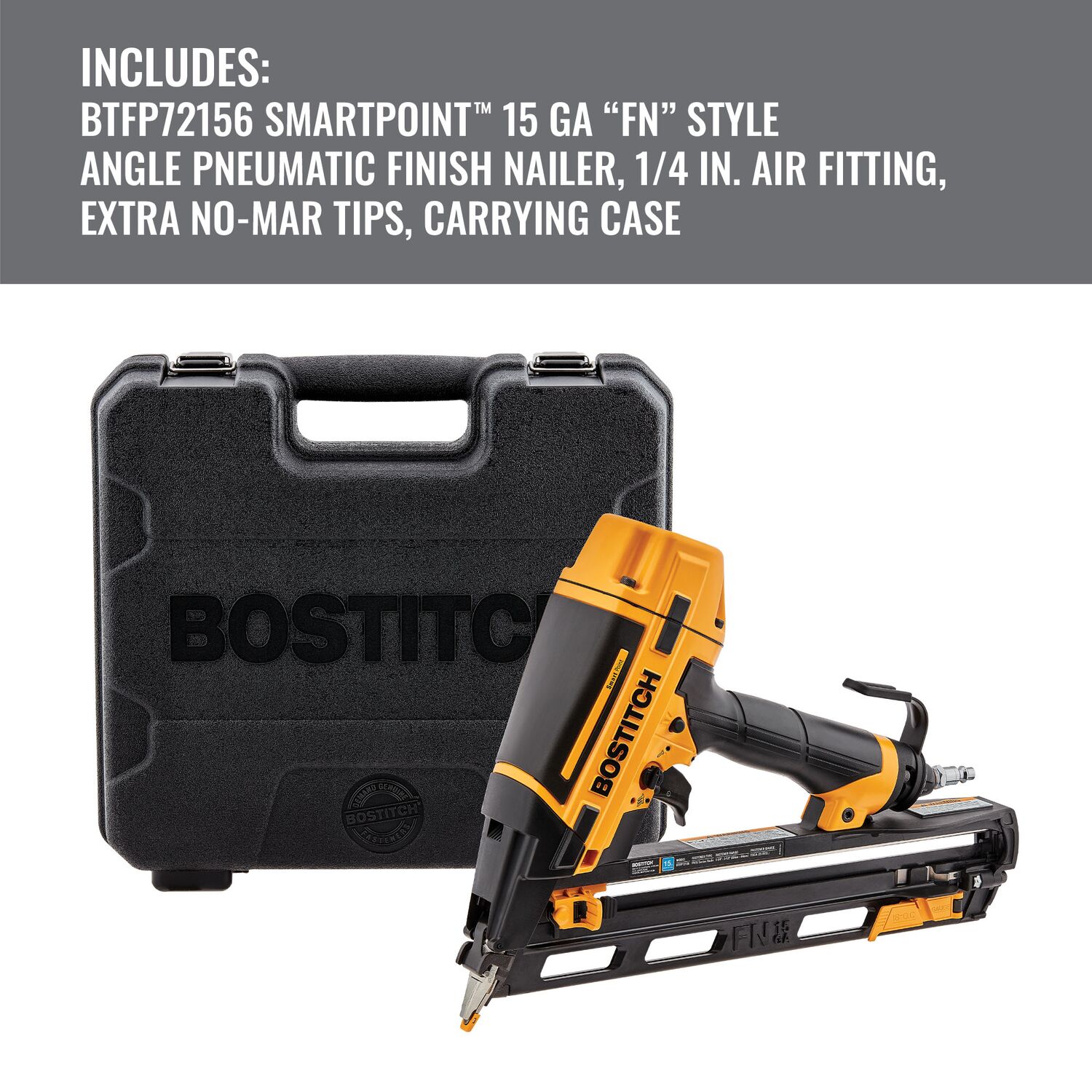 Bostitch Smart Point 2.5-in 15-Gauge Pneumatic Finish Nailer - Image 3