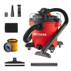 CRAFTSMAN Shop Vacuums CMXEVCVVBVCM12 12-Gallons 6-HP Corded Wet/Dry Shop Vacuum with Accessories Included