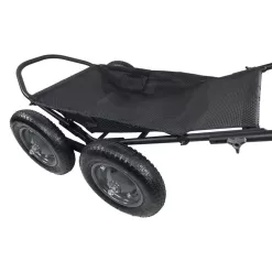 Hawk Hunting Crawler 500 Pound Capacity Foldable Multi Use Game Recovery Hunting Game Cart, Black