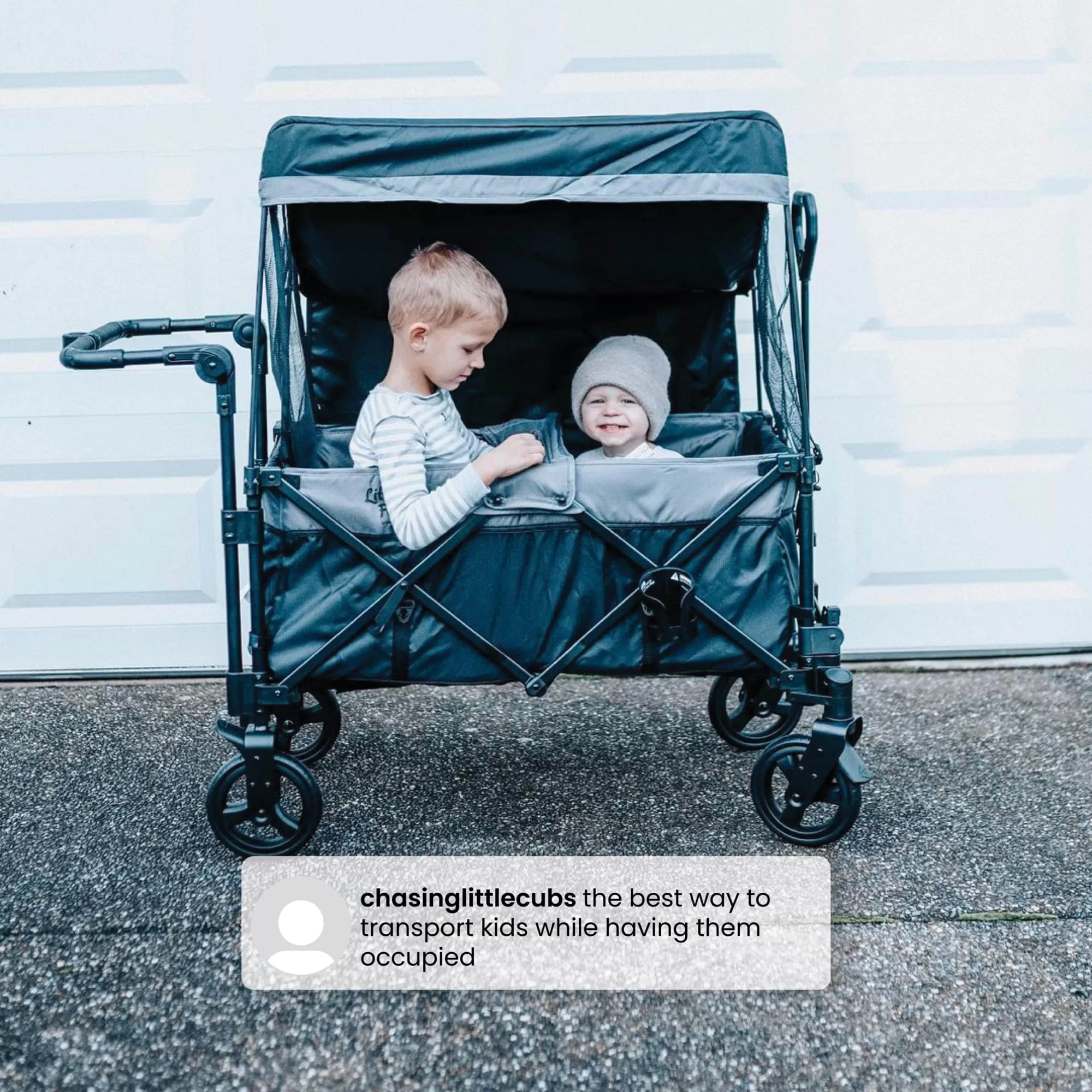 Little Folks by Delta Children City Wagon Cruiser Stroller, Black