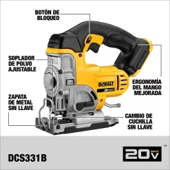 DEWALT Jig Saw DCS331B 20V MAX, Tool Only, Yellow